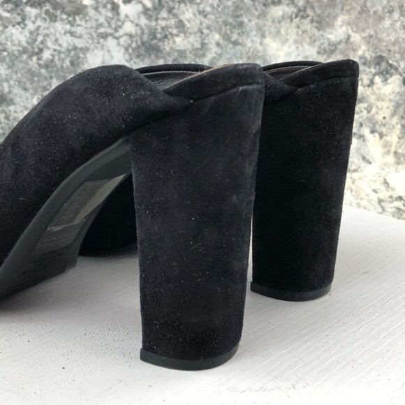 Ted Baker London Women's EU 40.5 US 10 Marinax Black Suede High Heels Mules $195 - Picture 6 of 14